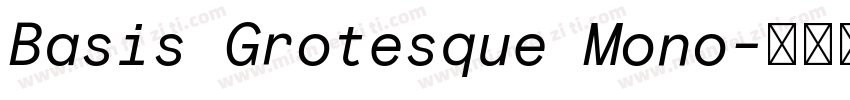 Basis Grotesque Mono字体转换
